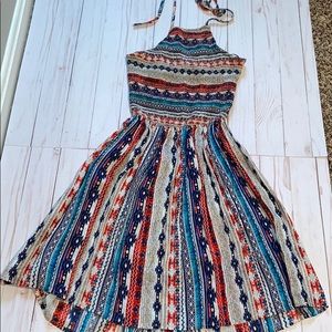 Halter top dress with back details